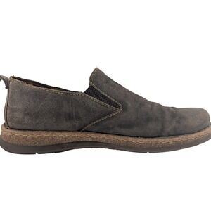 Born Men's Size 13 Slip-On Shoes Brown Distressed Suede Leather Comfort Loafers